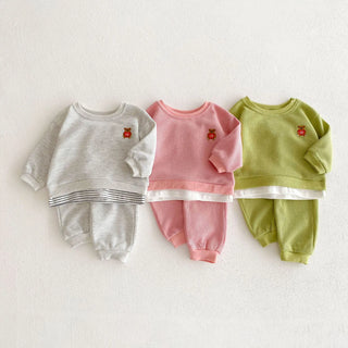 Spring Waffle Hoodie & Pants Baby Clothes Set - RYAN AND REMI