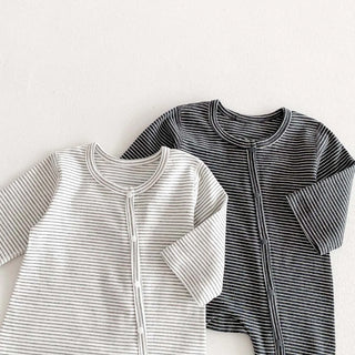 Striped Cotton Baby Romper - RYAN AND REMI