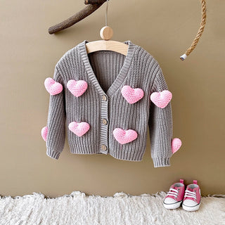 3D Sweetheart Cardigan Sweater