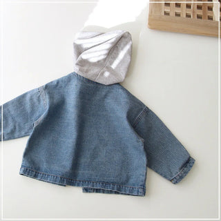 Kids Hooded Denim Jacket