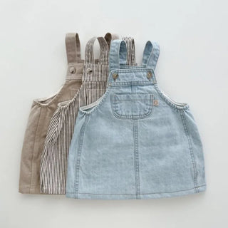 Denim Suspender Dress