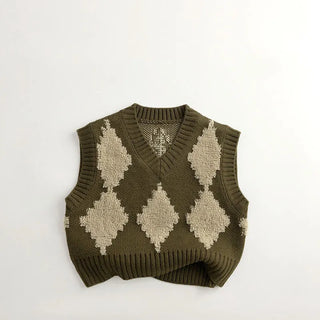 Kids Vintage Vest Knit Top - RYAN AND REMI