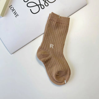 Letter R Cotton Cute Baby Socks - RYAN AND REMI