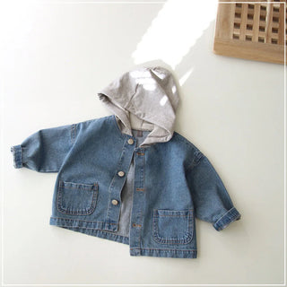 Kids Hooded Denim Jacket