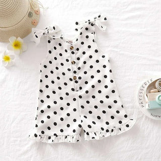 Polka Dot Sleeveless Baby Girls Rompers - RYAN AND REMI