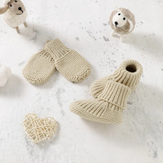 Newborn Knit Socks With Knit Mitten Gloves - RYAN AND REMI