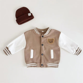 Bear Patch Varsity Jacket - RYAN AND REMI