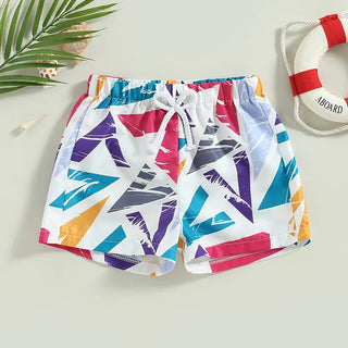 Boys Printed Drawstring Swim Shorts - RYAN AND REMI