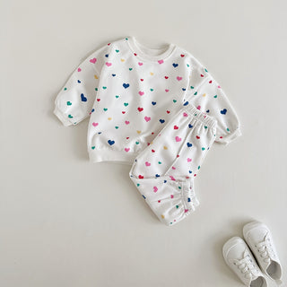 Love Heart Prints Jogger Suit - RYAN AND REMI