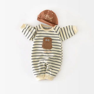 Spring Striped Cartoon Baby Onesie - RYAN AND REMI