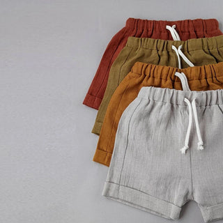 Linen Drawstring Boys Shorts - RYAN AND REMI