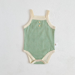 Baby Girl Plaid Camisole Bodysuit - RYAN AND REMI