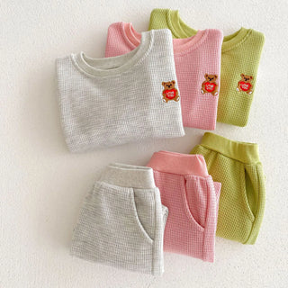 Spring Waffle Hoodie & Pants Baby Clothes Set - RYAN AND REMI