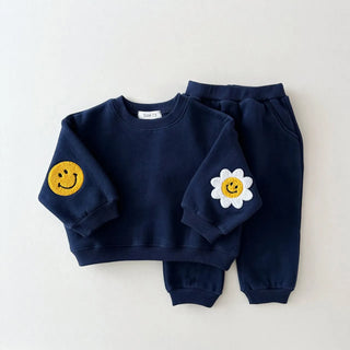 Flower Smile Patch Jogger Set - RYAN AND REMI