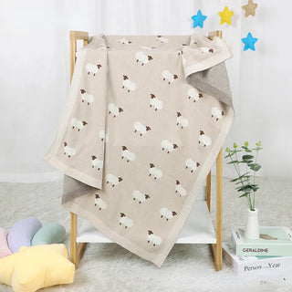 Sheep Print Baby Blanket