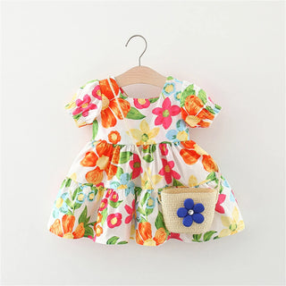 Tropical Print Baby Girl Dress Set: Perfect for Summer Beach Days - RYAN AND REMI