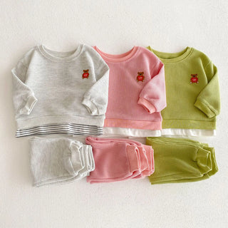 Spring Waffle Hoodie & Pants Baby Clothes Set - RYAN AND REMI