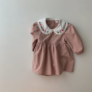 Vintage Flower Embroidery Girl Dress - RYAN AND REMI