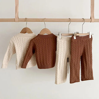 Solid Knitted Lounge Set