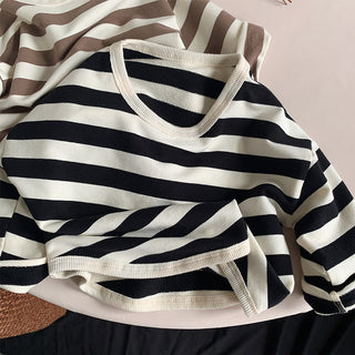 Loose Striped Cotton Top - RYAN AND REMI