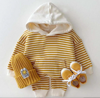 Fall Striped Hoodie Jogger Set - RYAN AND REMI