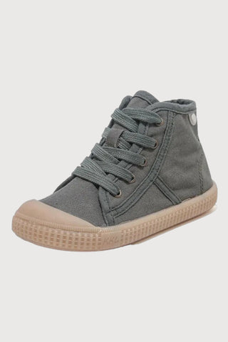 High Top Canvas Lace up Sneakers - RYAN AND REMI