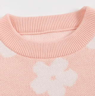 Pink Flower Knitted Set