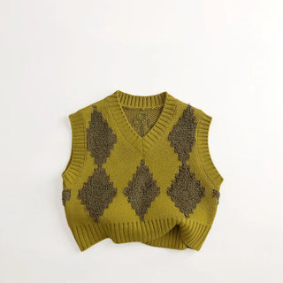 Kids Vintage Vest Knit Top - RYAN AND REMI