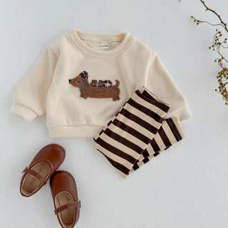 Fuzzy Puppy Stripe Set