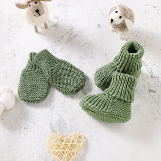 Newborn Knit Socks With Knit Mitten Gloves - RYAN AND REMI