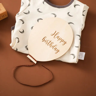 Wooden Balloon Milestone Month Card - RYAN AND REMI