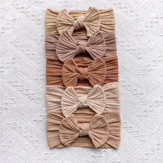 5 Pcs Ribbed Bow Headband - RYAN AND REMI