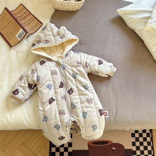 Warm Hooded Fleece Jumpsuit - RYAN AND REMI