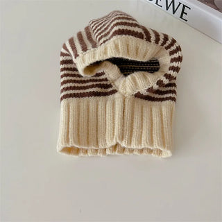 Striped Knit Ski Hat - RYAN AND REMI