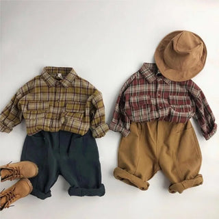 Boys Fall Plaid Shirt