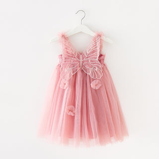 Princess Butterfly Fairy Wings Back Dress - RYAN AND REMI