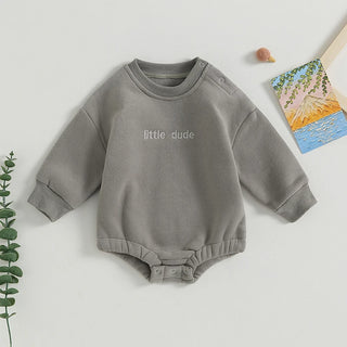 Little Dude Embroidered Bodysuit