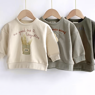 Long Sleeve Print Pullover Sweater - RYAN AND REMI