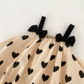 Double Layered Heart Print Shorts Set - RYAN AND REMI