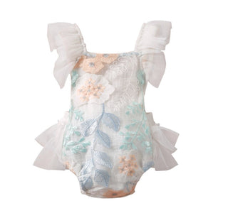 Lace Ruffle Playsuit Romper - RYAN AND REMI